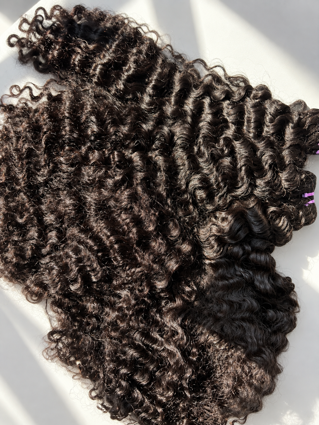 Virgin Brazilian Burmese Curly  Human Hair Bundles – Natural #1B