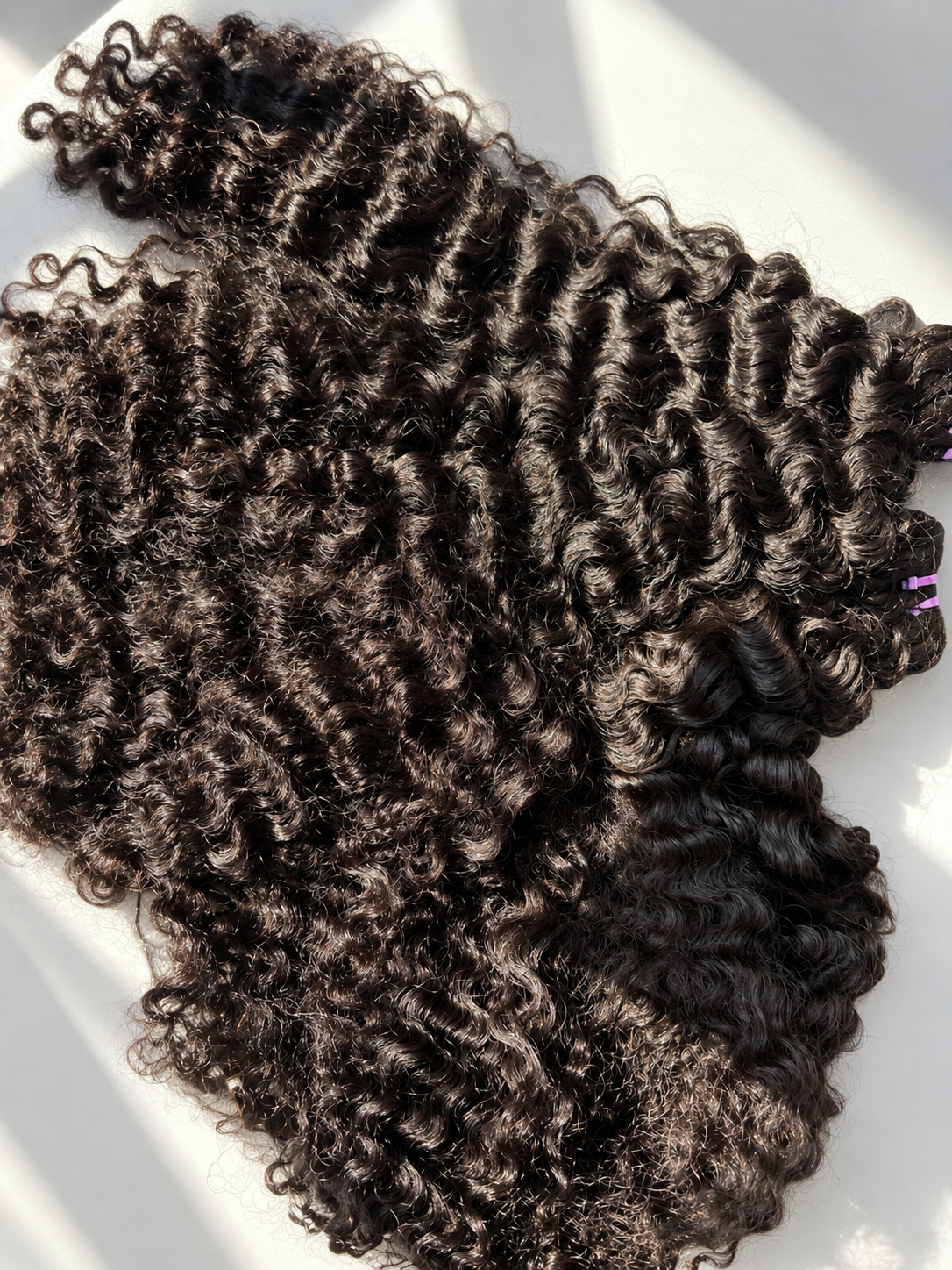 Virgin Brazilian Burmese Curly  Human Hair Bundles – Natural #1B