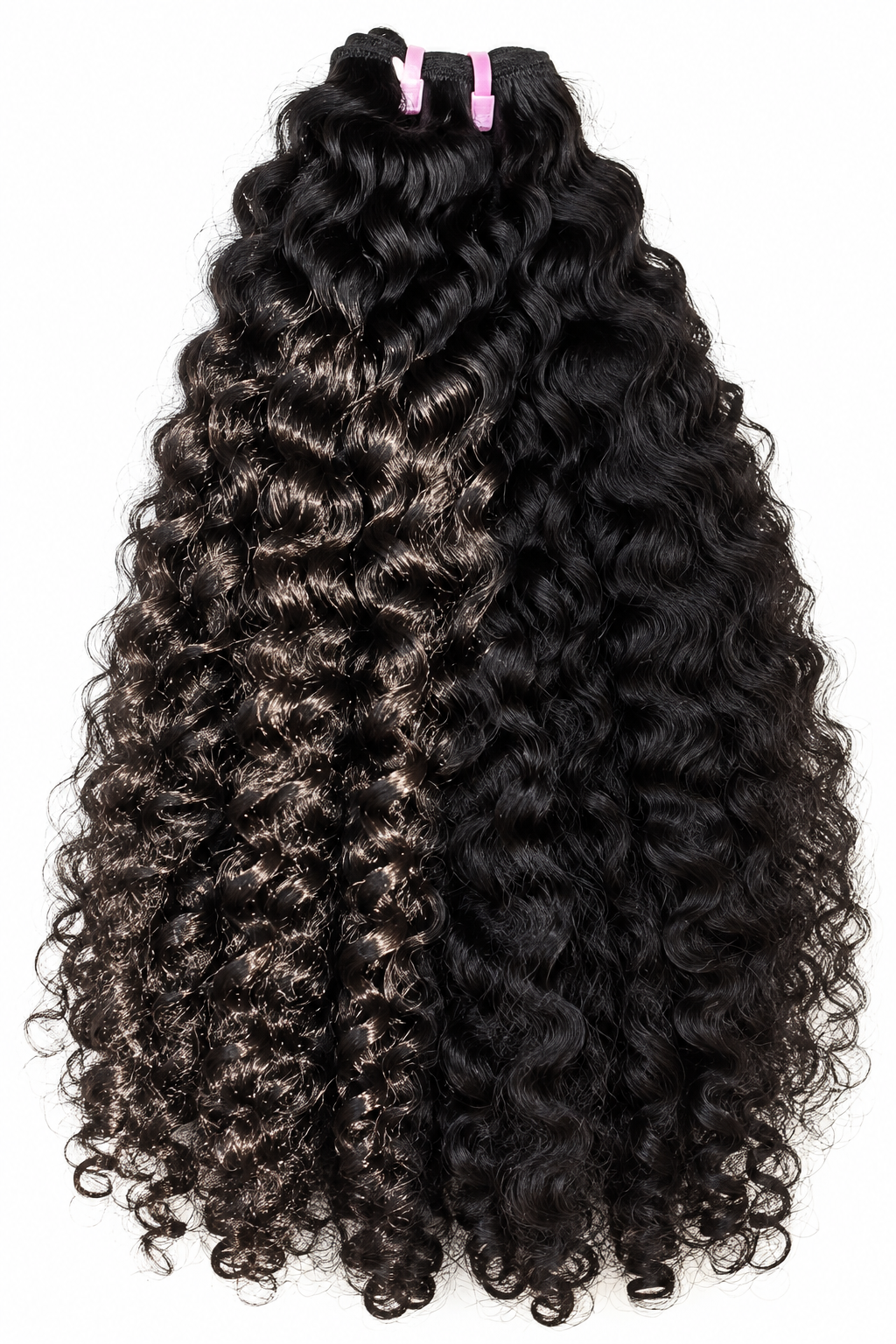 Virgin Brazilian Burmese Curly  Human Hair Bundles – Natural #1B